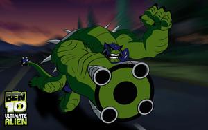 The Ultimate Hero! Ben 10 in action with his Omnitrix. ben 10 wallpaper