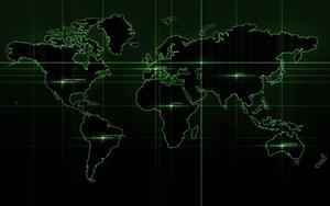 The World in Black and Green world map wallpaper