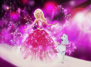 This Barbie themed bedroom wall mural will bring your dreams to life! Wallpaper