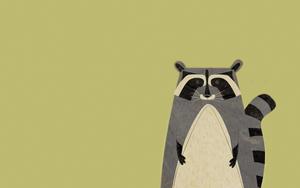 This cute animated racoon is out exploring the world. animated wallpaper