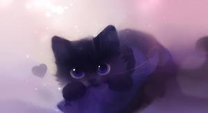 This cute digital painted cat is too adorable! cute wallpaper