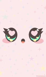 This pink kawaii eye is as cute as it is eye-catching! cute wallpaper