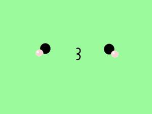 ● This too cute green emoticon is blowing kisses! cute wallpaper