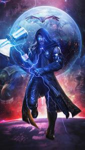 Thor unleashes lightning and thunder in epic battle. thor wallpaper