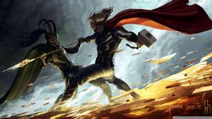 Thor vs Loki in epic battle of brothers thor wallpaper