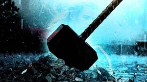 Thor’s hammer Mjolnir, symbolising his power and strength thor wallpaper