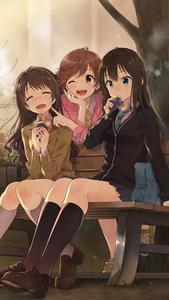 Three Anime Girls Good PFP good pfp wallpaper