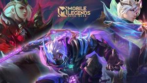 Three Heroes And Mobile Legends Logo mobile legends logo wallpaper