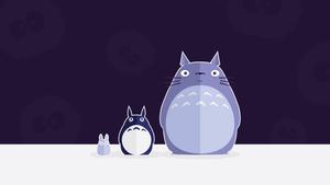 Three Indigo Totoro on a Sunny Day totoro wallpaper