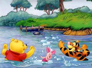 Tigger and Winnie the Pooh Enjoying A Sunny Day winnie the pooh wallpaper