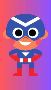 Tiny Masked Superhero On Gradient Background Wallpaper