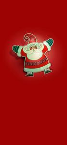 Tiny Santa On Red Christmas IPhone christmas iphone wallpaper