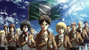 Titan-slaying warriors of the Survey Corps attack on titan wallpaper