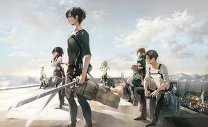 Titans destroying the wall and putting humanity at risk attack on titan wallpaper