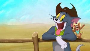 Tom and Jerry in a playful tug-of-war tom and jerry wallpaper