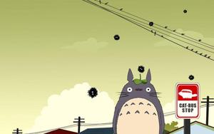 Totoro Cat Bus Stop totoro wallpaper