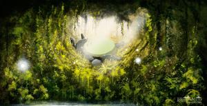 Totoro Sleeping Forest Leaves totoro wallpaper