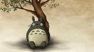 Totoro Soaking in Nature's Beauty totoro wallpaper