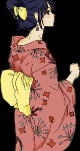 Traditional Kimono Girl Illustration hinata wallpaper