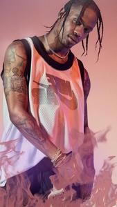 Travis Scott in his Nike Air Max 1 Collab travis scott wallpaper