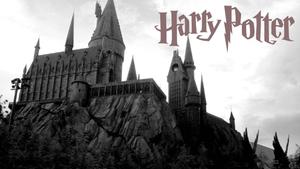 True to its name, the gloomy yet iconic Hogwarts castle hogwarts wallpaper