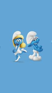 Two Blue Smurfs Cartoon IPhone cartoon iphone wallpaper