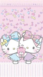 Two Cute Pink Hello Kitty cute pink hello kitty wallpaper