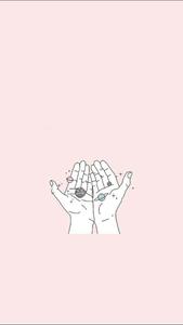 two hands holding a pink background whatsapp chat wallpaper