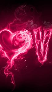 Two lovers dancing in pink animated wallpaper