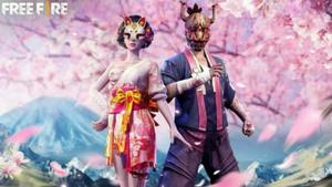 two people in a kimono standing in front of a cherry blossom hip hop free fire wallpaper