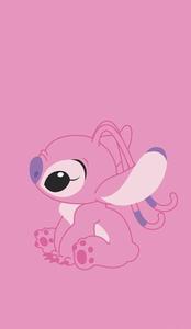 Two Pink Stitch Friends Signifying Unbreakable Bonds cute matching best friend wallpaper