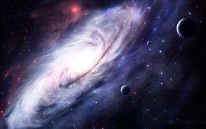Unearthly view of the Andromeda Galaxy Wallpaper