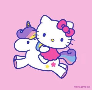 Unicorn Cartoon Hello Kitty PFP hello kitty pfp wallpaper