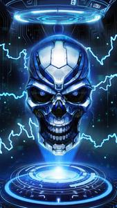 Unleash your inner cool with the Live Skull design live wallpaper