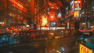 Unlock a journey through a neon-lit future with Cyberpunk cyberpunk wallpaper
