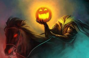 Unto You Rides The Headless Horseman halloween wallpaper