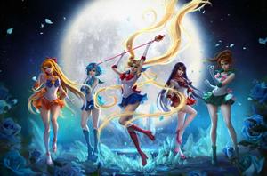 Usagi Tsukino, aka Sailormoon and her friends defending our Earth from the evil forces! sailor moon wallpaper