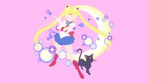 Usagi Tsukino transforms into Sailor Moon, ready to protect the world from evil. sailor moon wallpaper