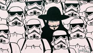 V With Stormtroopers Street Art art wallpaper