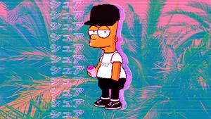 Vaporwave Bart Simpson Aesthetic simpsons wallpaper