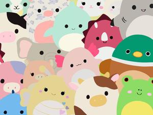Variety Of Cartoon Squishmallows squishmallows wallpaper