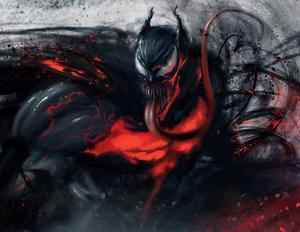 Venom lights up the night venom wallpaper