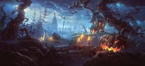 Venture Through the Haunted Forest halloween wallpaper