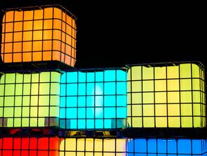 Vibrant Colored Block Lanterns cool wallpaper