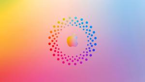 Vibrant Gradient Apple Logo apple logo wallpaper