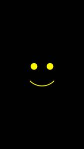 Vibrant Yellow Smiley Avatar Cartoon on iPhone cartoon iphone wallpaper