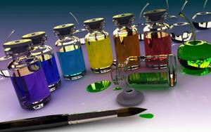 Visualizing Your Goals Through 3D Vials Wallpaper