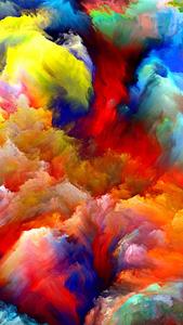 Vivid Hues - A Colorful 4k Abstract Digital Paint colorful 4k phone wallpaper