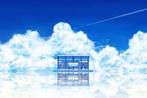 Waiting Station Anime Scenery anime scenery wallpaper
