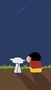 Watching Stars Shiro And Shinchan Aesthetic shinchan aesthetic wallpaper
